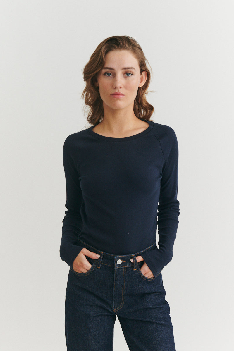Basic Apparel Arense LS Tee T-shirts 606 Sky Captain